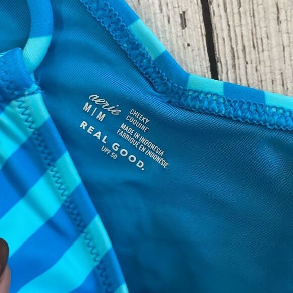 Aerie Blue Striped Bikini Bottom - Picture 4 of 4